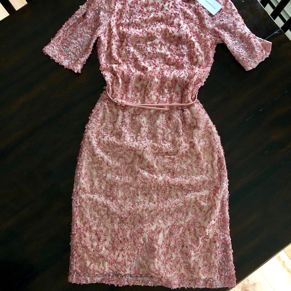 NWT French Connection Pink Sequin Dress - Picture 3 of 8